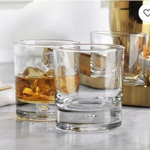 Clear Heavy-Bottom Whiskey Glasses - Set of 2